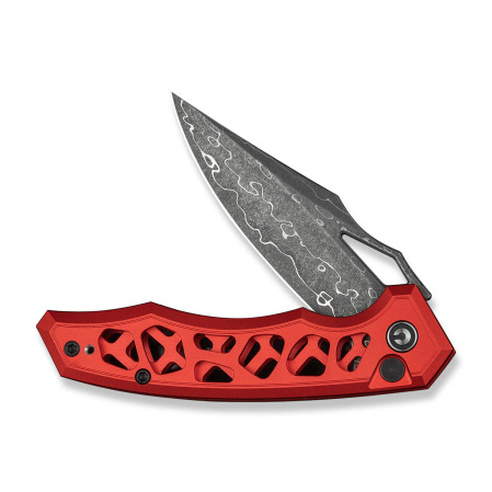 Civivi Anaaki Knife Red Aluminum, Damascus (C24039-DS1)