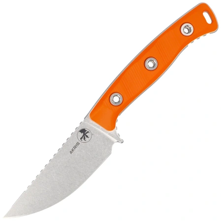 Microtech Akris S/E Knife Ember G10, Stonewashed M390MK by Tony Marfione (95-10EM-2)