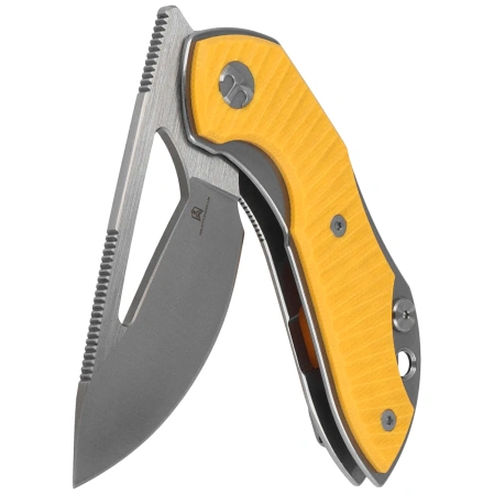 Nóż składany Bestechman Triassic Yellow G10, Satin 14C28N by Denis Simonutti (BMK17B)