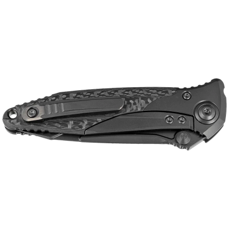 Nóż składany Microtech Socom Bravo T/E Black DLC Titanium / Carbon Fibre, Black DLC HW, Black DLC M390 by Tony Marfione (261-1DLCTCFTIS)