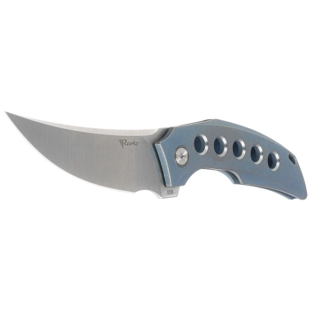 Nóż składany Reate Velocity Blue Titanium, Belt Satin Elmax by Tashi Bharucha