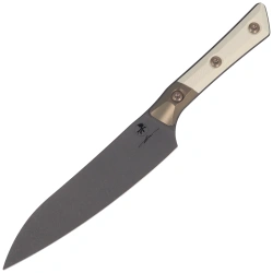 Nóż kuchenny Microtech Utility Bronzed Titanium Bolster/Ivory G10, Black DLC M390MK (3400B-1DLCIVS)