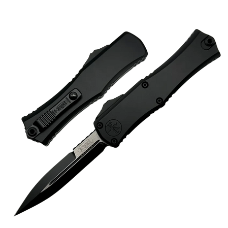 Microtech Hera II Mini Bayonet OTF Knife Black Aluminium, Black M390MK by Tony and Sean Marfione (1701M-1T)