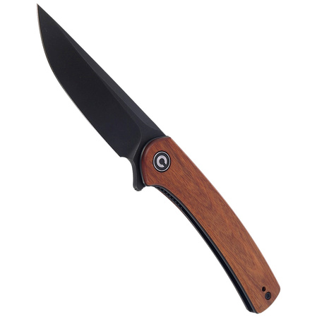 CIVIVI Knife Mini Asticus Cuibourtia Wood, Black Stonewashed 10Cr15CoMoV (C19026B-5)