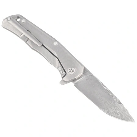 LionSteel T.R.E. Knife Gray Titanium, Thor Damasteel Damascus by Molletta (TRE DT GY)