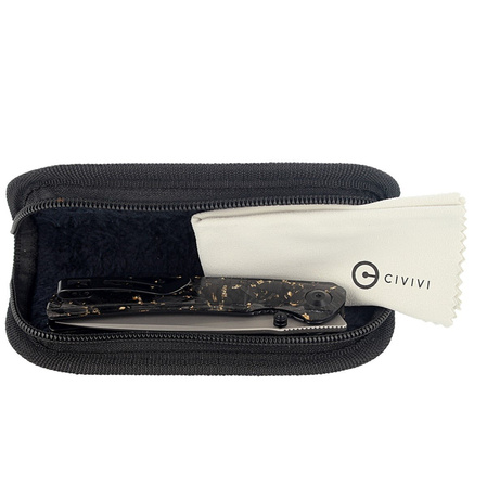 Civivi Knife Imperium Shredded Carbon Fiber / Golden Shred, Stonewashed Nitro-V (C2106A)