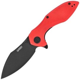 Kubey Nobel Knife Red G10, Blackwashed 14C28N (KU236P)