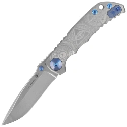 Spartan Blades Harsey Folder ''Oculus'' Titanium, Stonewashed MagnaCut