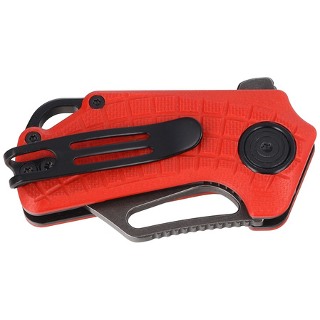 BlackFox Puck Red G10, Black Stone Washed D2 by Grigorii Matveev knife (BF-761 R)