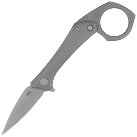 Nóż składany Bestech Duci Dark Gray Titanium, Dark Bead Blasted Stonewashed CPM 20CV by Ostap Hel (BT2605B)