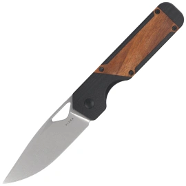 Kizer Militaw Knife Black G10 / Mkuruti Wood, Satin 154CM by Jonathan Styles (V3634C2)