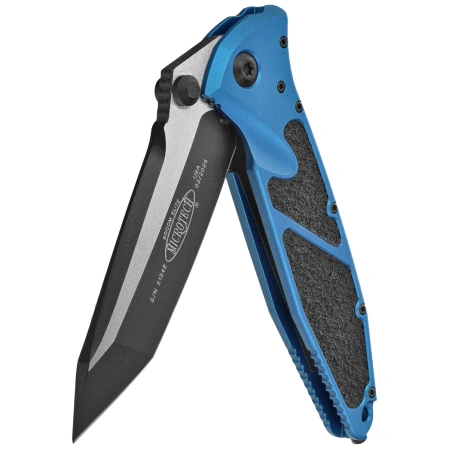Microtech Socom Elite T/E-M Knife Blue Aluminium, Black M390MK by Tony Marfione (161-1BL)