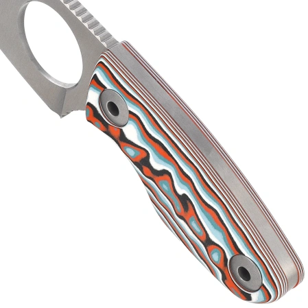 Kizer Nightjar Knife Multicolored Vortex Micarta, Satin AUS-10 by Vincent Rizzo (1114A3)