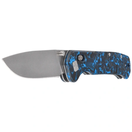 Maserin Frontier 634/CFB Knife Black-Blue Carbon Fiber, Stonewashed Nitro X7