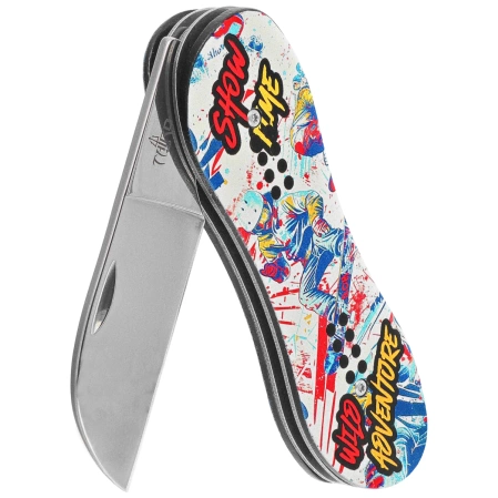 Nóż składany Third Decor Habitat N119B Snowboard Double-Sided 3D Snowboarder Aluminium, Mirror 420 (TH-N119B)