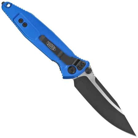 Microtech Socom Elite S/E-M Knife Blue Aluminum, Black M390MK by Tony Marfione (160-1BL)