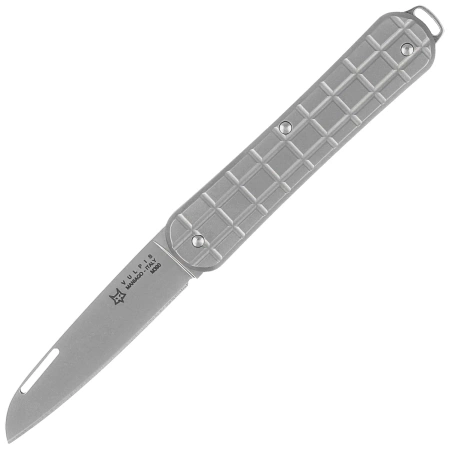 Fox Vulpis Grenade Pattern Titanium, Polished N690Co Knife (FX-VPGP130 TI)