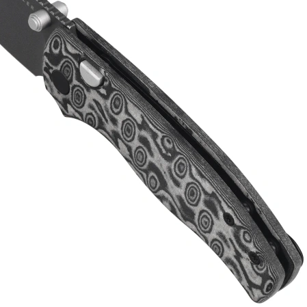 Nóż składany Kizer Glaux Black Vortex Micarta, Gray PVD / Stonewashed 14C28N (V3801A2)