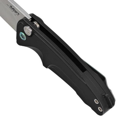 Medford Smooth Criminal Auto Black Aluminum, Green HW/Clip, Tumbled S45VN by Greg Medford (MKA0394TQ-42AB-T4C4-Q4)