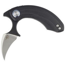 Bestech Strelit Knife Black G10, Black Stonewashed / Satin 14C28N by Ostap Hel (BG52A-2)