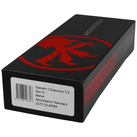 Nóż automatyczny OTF Microtech Scarab Gen III Executive T/E Merlot Aluminium, Apocalyptic P/S M390MK by Tony Marfione (1177-10APMR)