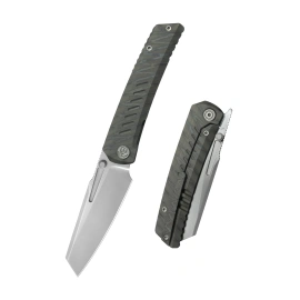 KB Knives Insomnia Flamed Titanium, Silver Beadblasted M390 by Panurin Design (KB441B)