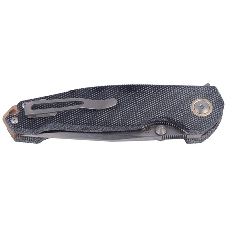 Nóż składany Viper Katla Black Canvas Micarta, Stonewashed M390 by Jesper Voxnæs (V5982CB)