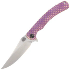 Nóż składany WeKnife Dracarys LE No ???/199 Purple / Golden Titanium, Hand Rubbed Satin M390 (WE25061B-2)