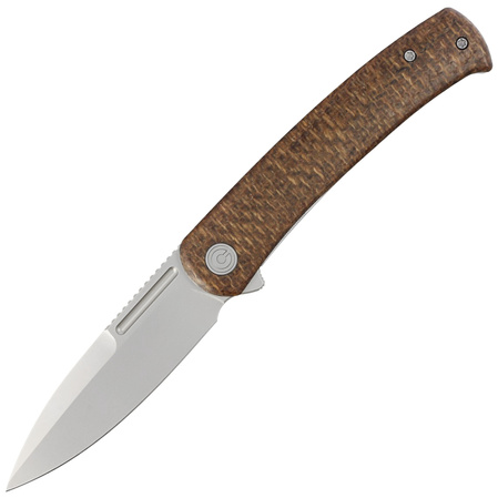 Nóż składany Civivi Cetos Brown Micarta / Steel, Silver Bead Blasted 14C28N (C21025B-1)