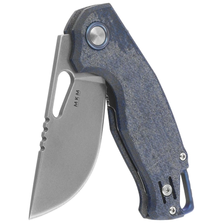 MKM Vincent Knife Denim Canvas Micarta, Stonewashed MagnaCut by Jesper Voxnaesi (MK VCM-DC)