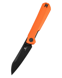 Bestechman Curvee Knife Orange G10, Black PVD Stonewashed AEB-L by Ostap Hel (BMK20F)