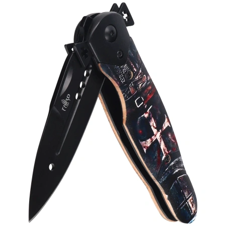 Nóż składany Third Decor Habitat N120T 3D Hospitaller Warrior Beechwood, Black 420 (TH-N120T)