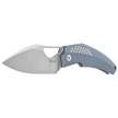 Reate Knife Baby Machine Blue Titanium, Satin RWL 34 by Tashi Bharucha (Baby Machine BL)