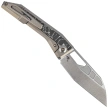 WeKnife Inceptus Knife Champagne Titanium/Aluminum Foil Carbon Fiber, Satin M390 by Robert Saniscalchi (WE25017-4)