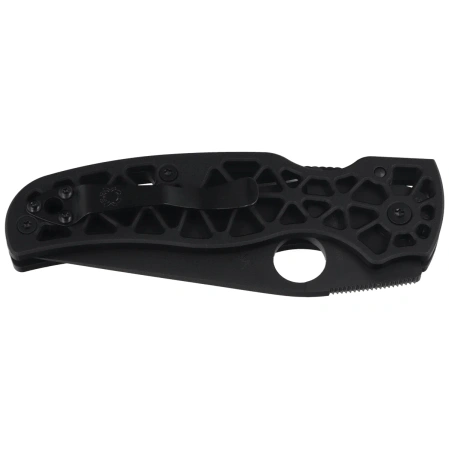 Spyderco Edgerati Knife Black Aluminum, Black DLC CPM S30V by Sal Glesser (C266BKALBKP)