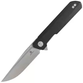 Bestechman Dundee Knife Black G10, Stonewashed / Satin D2 by Ostap Hel (BMK01A)