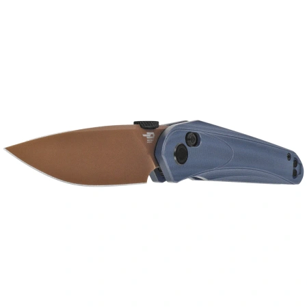Bestech Mothus Knife Dark Blue G10, Gold PVD 14C28N by Kombou (BG67F)