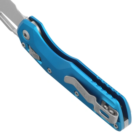 Microtech MSI S/E Knife Blue Slab Side Aluminum, Stonewashed M390MK by Tony Marfione (210-10BL)