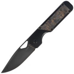 Nóż składany Kizer Militaw Black Titanium / Dark Matter Gold Fat Carbon, Black Mirror Finish / DLC S45VN by Jonathan Styles (Ki3634A3)