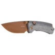 Kizer T1 BD Knife Gray Norplex UltreX Micarta, Sunset Metal PVD Nitro-V by Uli Hennicke (V3490.2BA2)