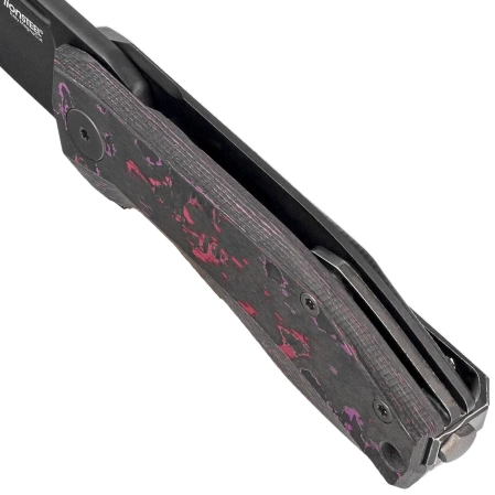 LionSteel Nano Knife Purple Haze Fat Carbon, Old Black MagnaCut (NA01 PH)
