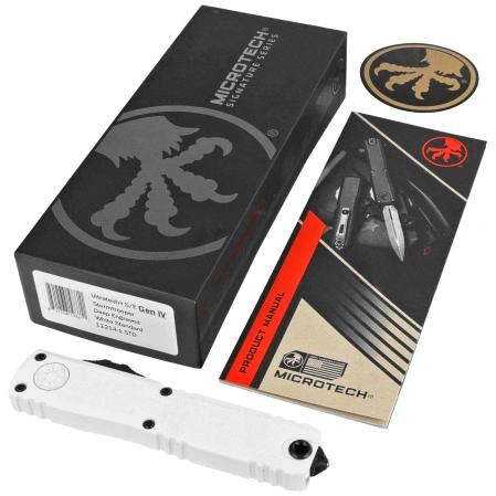 Nóż automatyczny OTF Microtech Ultratech Gen IV S/E Signature Storm Trooper White Aluminium, White Cerakote M390MK by Tony Marfione (11214-1STD)