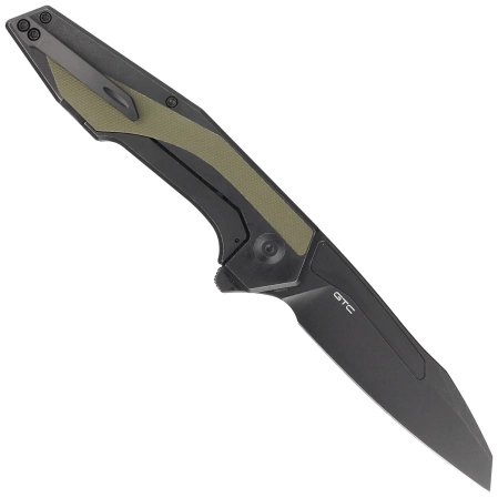 Civivi Knife Hypersonic Black Steel / OD Green G10, Black Stonewashed 14C28N by Gustavo T. Cecchini (C22011-1)
