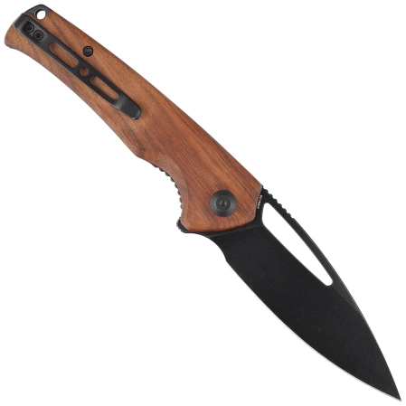 Sencut Mims Guibourtia Wood, Black Stonewashed 9Cr18MoVS knife (S21013-4)
