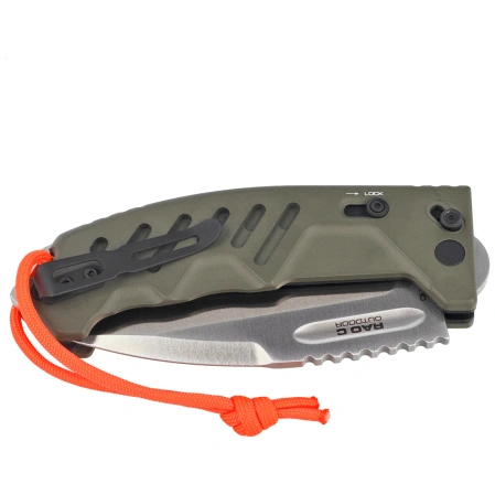 Nóż składany Extrema Ratio RAO C Outdoor Green Aluminium, Satin N690 (04.1000.0176/SAT)