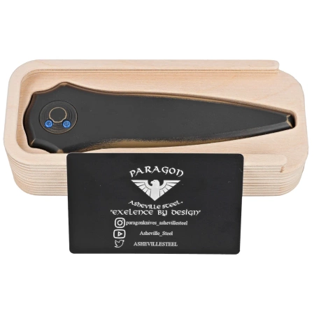 Paragon Warlock-X Smooth Black Aluminum, Black Cerakote CPM S35VN (WLOCX-DUNE-THEME)