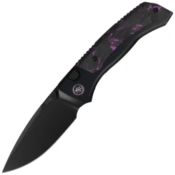 Remette RT-Steed Knife Black Titanium/Black-Pink Carbon Fiber, Black DLC M390 (RTWS-BY)