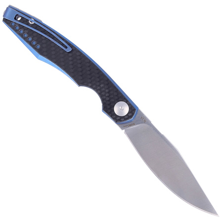 Viper Belone Blue Titanium/Carbon Fiber, Satin M390 by Jesper Voxnæs Knife (V5970BLFC)