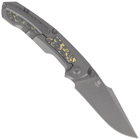 Kizer Feweed Knife Gray Titanium / Toxic Storm Fat Carbon, Gray Stonewashed S90V by Vu Huynh Nam Anh (Ki3694A2)
