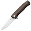 LionSteel Myto Knife Earth Brown Aluminum, Stonewashed M390 by Molletta (MT01A ES)